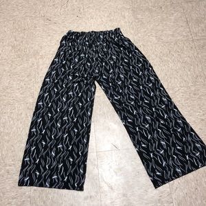 Flare elastic waist pants